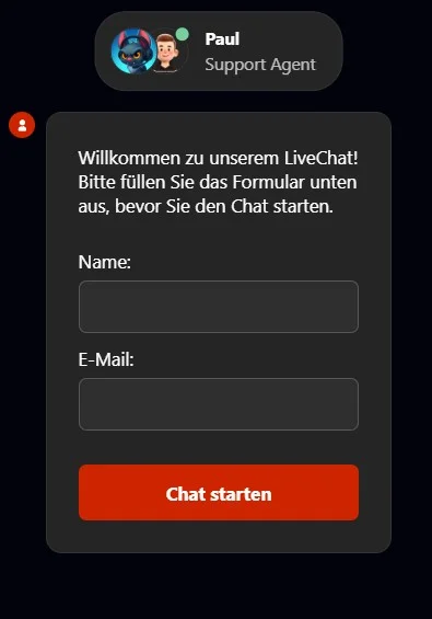 Kundensupport im Dracula Casino